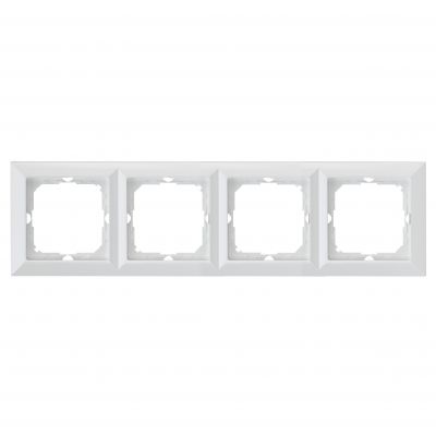 Ramka poczwórna Pearl, Ra-4P, biały (OR-OE-7720/4/W)