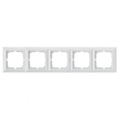 Ramka pieciokrotna Pearl, Ra-5P, biały (OR-OE-7720/5/W)