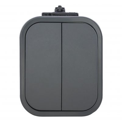 Łącznik natynkowy świecznikowy B2, 10A, 250V, IP54, WNT-2B2, szary (OR-OE-7801/G)