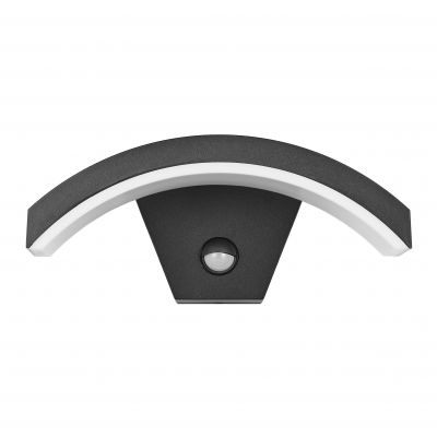 PILEA LED 9W, lampa ogrodowa z czujnikiem PIR, 700lm, IP54, 4000K, czarna (AD-OP-6572BLPMR4)