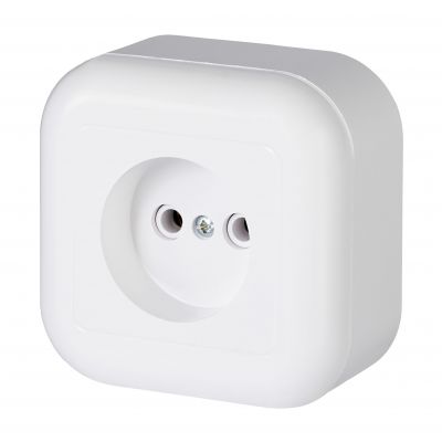 Gniazdo pojedyncze natynkowe 2p 16A, 250V, FAN, biały (NT-15F BIAŁY)