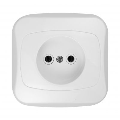 Gniazdo pojedyncze podtynkowe 2p 16A, 250V, ATUT, biały (PT-15A BIAŁY)