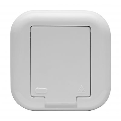 Gniazdo pojedyncze podtynkowe 2p+Z 16A, 250V z klapką w kolorze wyrobu, FAN, biały (PT-16FH BIAŁY)