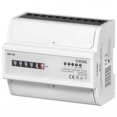 Licznik energii 3 fazowy 100A zużycia prądu podlicznik trójfazowy VIRONE (EM-10)