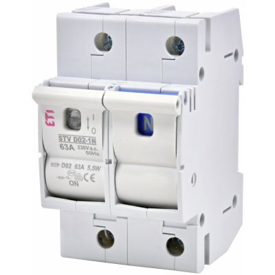 Rozłącznik izolacyjny STV D02 63A 1P+N 002271002 ETI (002271002)