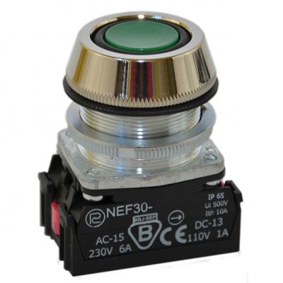 Przycisk NEF30-UKY/W3 zielony (W0-NEF30-UK Y/W3 Z)