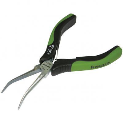 ESD szczypce iglowe odgiete 45? 150 mm 211864 HAUPA (211864)