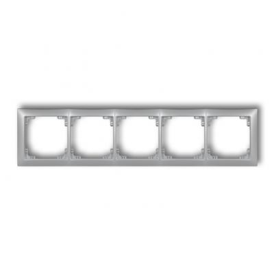 KARLIK DECO Ramka pięciokrotna z tworzywa DECO Soft srebrny metalik 7DRSO-5 (7DRSO-5)