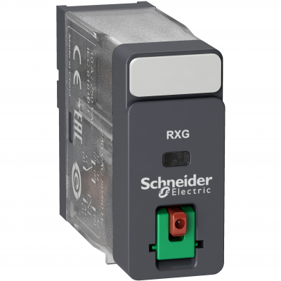 Zelio Relay Przekaźnik interfejsowy z przyciskiem test 230V AC 10A 1 styk C/O RXG11P7 SCHNEIDER (RXG11P7)