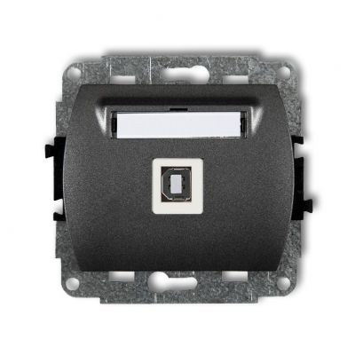 KARLIK TREND Gniazdo pojedyncze USB A-B 2.0 grafitowy 11GUSB-3 (11GUSB-3)