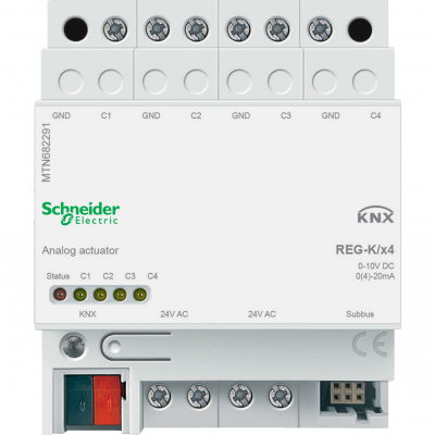 KNX aktor analogowy REG-K 4-kr. 24 V jasnoszary MTN682291 SCHNEIDER (MTN682291)