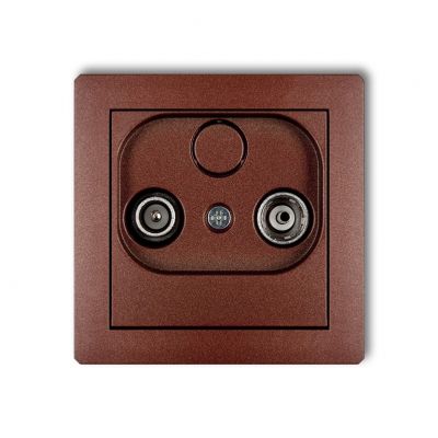 KARLIK DECO Gniazdo antenowe RTV końcowe 2dB brązowy metalik 9DG2K (9DG2K)