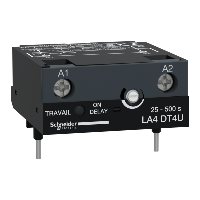 Elektryczny moduł opóźniający załączanie stycznika LC1/LP1 25/500s LA4DT4U SCHNEIDER (LA4DT4U)