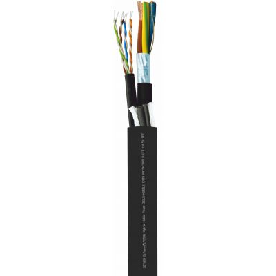 BiTsound LP0501 Hybrid Cable Power + MOBILE PATCHCORD U/UTP cat. 5e OFC 3G1,5+4x2x26AWG/7 Elsatyczny przewód hybrydowy z żyłami zasilającymi przeznaczony do pracy w sieciach komputerowych BITNER (LP0501)