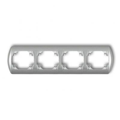 KARLIK TREND Ramka pozioma poczwórna srebrny metalik 7RH-4 (7RH-4)