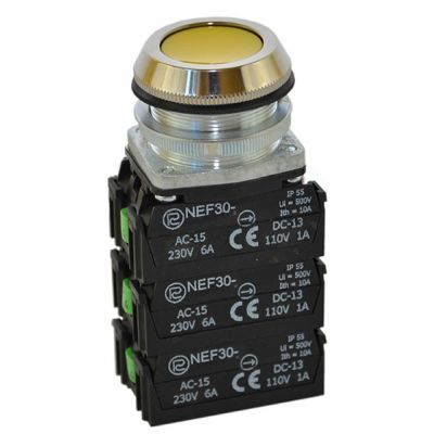 Przycisk NEF30-K4XY/W3 żółty (W0-NEF30-K 4XY/W3 G)