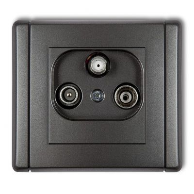 KARLIK FLEXI Gniazdo antenowe RTV-SAT końcowe 1,5dB grafitowy 11FGS (11FGS)