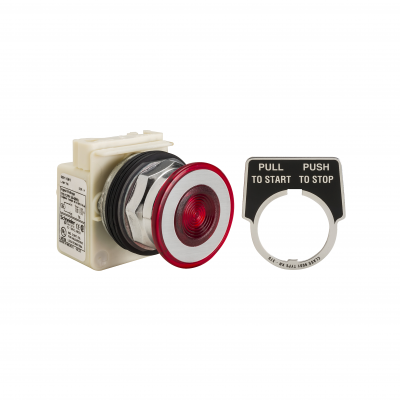 Harmony 9001K Przycisk grzybek fi40 czerwony 2 położeniowy stabilny LED 110V AC 9001KR9P1R SCHNEIDER (9001KR9P1R)