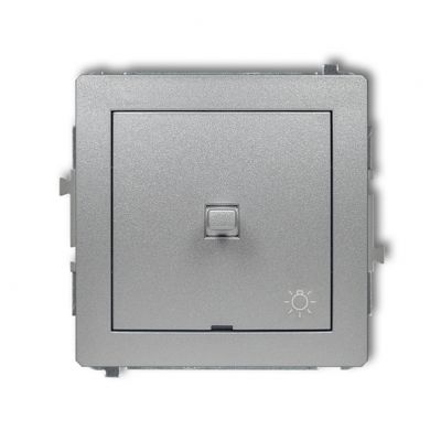 KARLIK DECO Przycisk zwierny /światło/ w stylu amerykańskim srebrny metalik 7DWPUS-5 (7DWPUS-5)