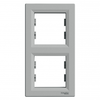 Asfora ramka podwójna 2-krotna pionowa aluminium EPH5810261 SCHNEIDER (EPH5810261)