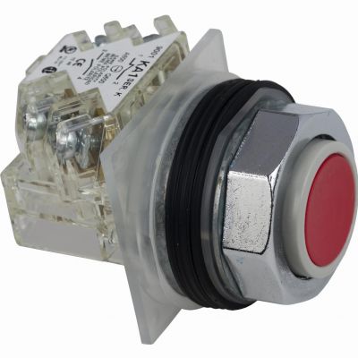 Harmony 9001K Przycisk wystający czerwony 2 położeniowy metalowy 1Z+1R z blokiem styków 9001KR3RH13 SCHNEIDER (9001KR3RH13)