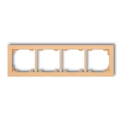 KARLIK DECO Ramka podczwórna z tworzywa DECO Pastel Matt brzoskwiniowa 45DR-4 (45DR-4)