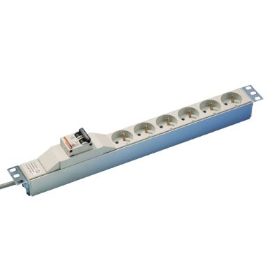 Panel UTE typ C 19;x76 6 gniazd prof. aluminium 35st 1U 16A 230 VAC NSYAPU19F6CB SCHNEIDER (NSYAPU19F6CB)