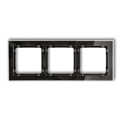 KARLIK DECO Ramka potrójna transparentna DECO Art - efekt szkła (ramka: transparentna; spód: czarny) 52-12-DRS-3 (52-12-DRS-3)