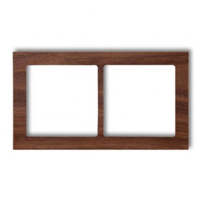KARLIK DECO Ramka podwójnego - drewno (orzech amerykański) orzech amerykański DRD-2E (DRD-2E)