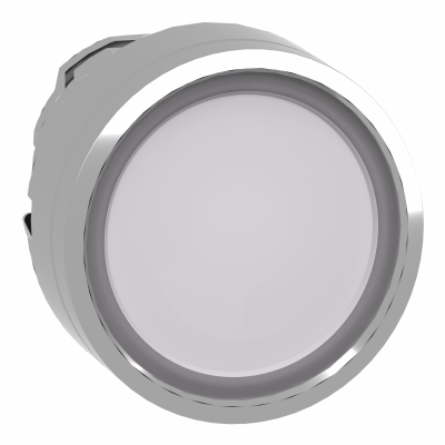 Harmony XB4 Przycisk płaski z zatrzaskiem push push biała LED metalowy ZB4BH013 SCHNEIDER (ZB4BH013)