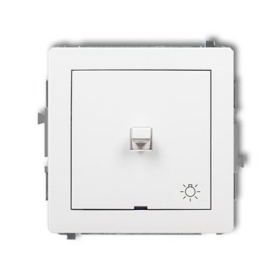KARLIK DECO Przycisk zwierny /światło/ w stylu amerykańskim biały mat 25DWPUS-5 (25DWPUS-5)