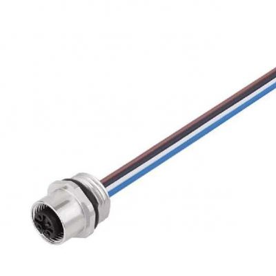 WEIDMULLER SAIE-M12B-8S0.3U HW Wtyczka okrągła, wbudowana (z kablem), M12, Liczba biegunów: 8, 0.3 m, Dławnice kablowe: PG 9 1223650030 /1szt./ (1223650030)