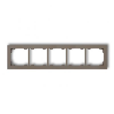 KARLIK DECO Ramka pięciokrotna z tworzywa DECO Pastel Matt czekoladowa 49DR-5 (49DR-5)