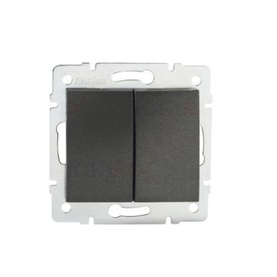 LOGI Łącznik zwierny podwójny śrubowy 10AX 250V grafit 021022141 25247 KANLUX (25247)