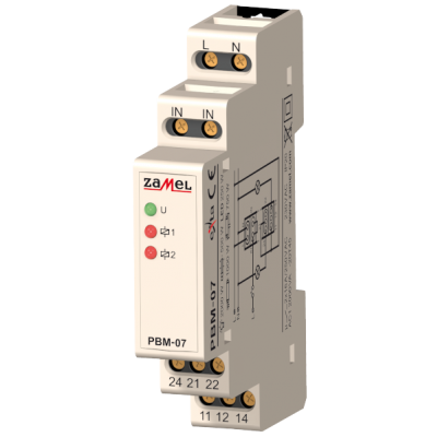 PRZEKAŹNIK BISTABILNY 2-POLOWY 230V AC TYP: PBM-07 EXT10000221 ZAMEL (EXT10000221-WPL)