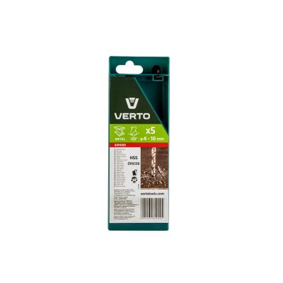 Wiertła do metalu HSS-G 4,0-10,0mm zestaw 5szt, VERTO 60H000 GTX (60H000)