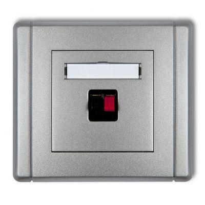 KARLIK FLEXI Gniazdo głośnikowe pojedyncze srebrny metalik 7FGG-1 (7FGG-1)