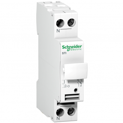 Podstawa bezpiecznikowa Acti9 STI-10x38-1N 1P+N 10x38mm A9N15646 SCHNEIDER (A9N15646)