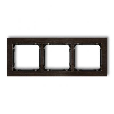 KARLIK DECO Ramka potrójna - efekt drewna (ramka wenge; spód czarny) DRD-3G (DRD-3G)