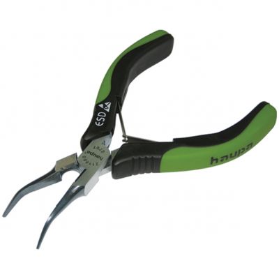 ESD szczypce iglowe odgiete 45? 140 mm 211860 HAUPA (211860)