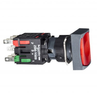Harmony XB6 Przycisk Podświetlany Czerwony Wystający 1Z + 1R 12-24V AC/DC Prostokątny XB6DW4B5B SCHNEIDER (XB6DW4B5B)