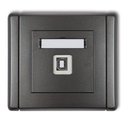KARLIK FLEXI Gniazdo pojedyncze USB A-B 2.0 grafitowy 11FGUSB-3 (11FGUSB-3)