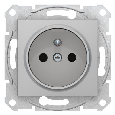 Sedna gniazdo pojedyncze z/u z przesłonami aluminium SDN2800160 SCHNEIDER (SDN2800160)