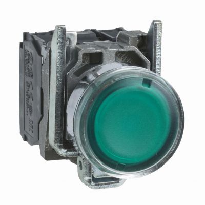 Harmony XB4 Przycisk płaski zielony z żarówką 250V XB4BW3365 SCHNEIDER (XB4BW3365)