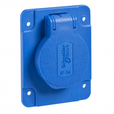 GNIAZDO 65X85 BACK BLUE IP54220V 2PT PKS61B SCHNEIDER (PKS61B)