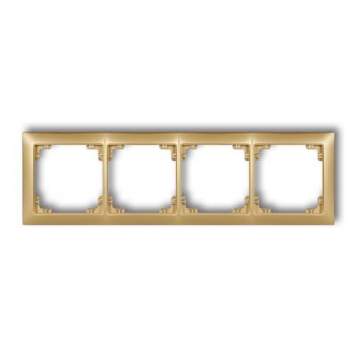 KARLIK DECO Ramka poczwórna z tworzywa DECO Soft złoty 29DRSO-4 (29DRSO-4)
