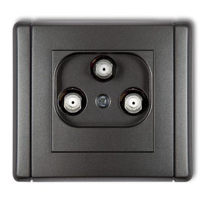 KARLIK FLEXI Gniazdo multimedialne 3F DATA (Vectra) grafitowy 11FGMV (11FGMV)