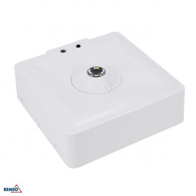OPRAWA AWARYJNA SKALER KWADRATOWA 3W SOCZ. OTWARTA IP40 AUTOTEST 3H CNBOP BEMKO (C91-SKL-S-3SO-AT3H-CNBOP)