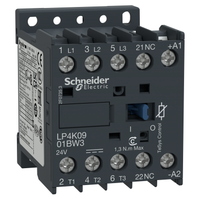 Stycznik mocy 9A 3P 24V DC 0Z 1R LP4K0901BW3 SCHNEIDER (LP4K0901BW3)