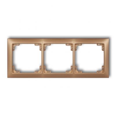 KARLIK DECO Ramka potrójna z tworzywa DECO Soft złoty metalik 8DRSO-3 (8DRSO-3)